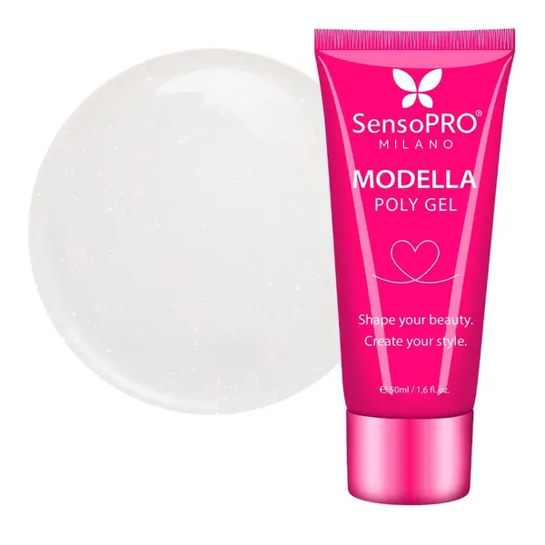 Polygel MODELLA SensoPRO Milano - Silver Pearl, 50ml