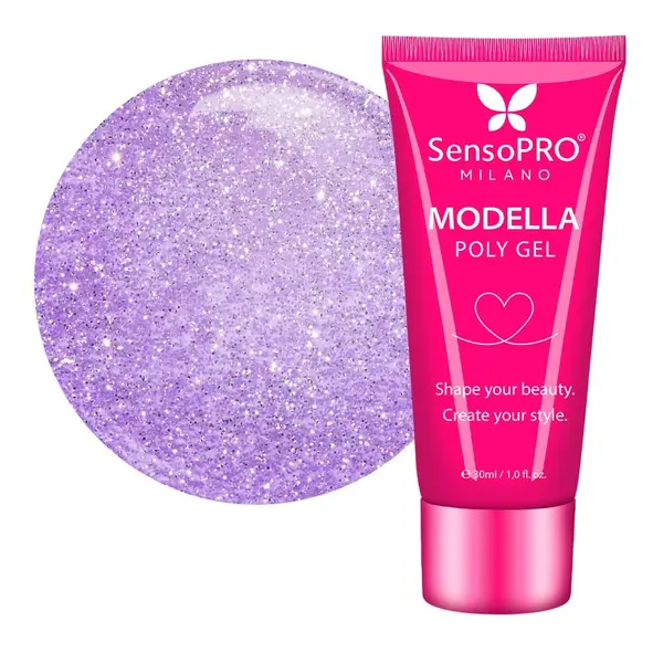 Polygel MODELLA SensoPRO Milano - Violet Sheen, 30ml