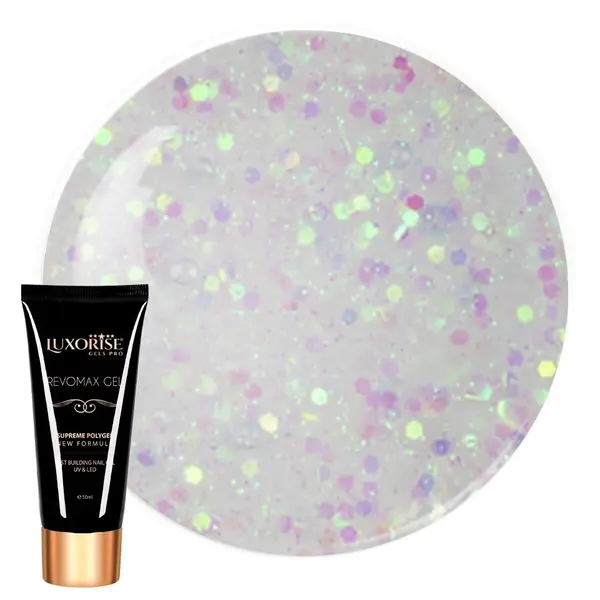 Polygel REVOMAX GEL LUXORISE Celestial Sprinkles, 50ml