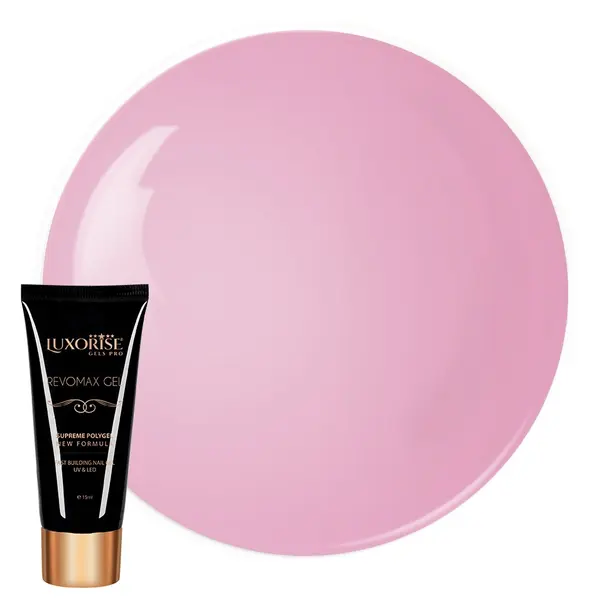 Polygel REVOMAX GEL LUXORISE Milky Pink, 15ml