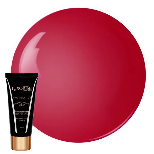 Polygel REVOMAX GEL LUXORISE Passion Red, 15ml