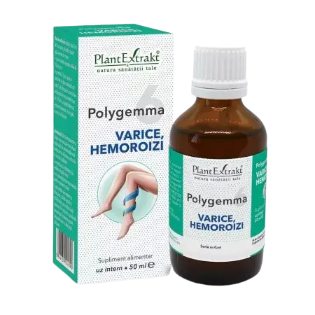 Polygemma 6 Varice si hemoroizi, 50ml, PlantExtrakt