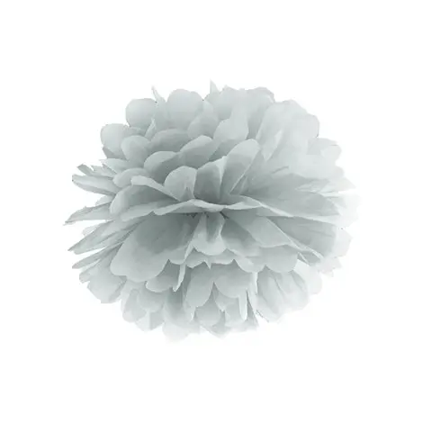 Pom pom argintiu 35 cm