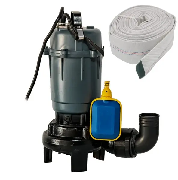 Pompa apa murdara DDT cu tocator exterior si flotor, 2600 W, 12 mc h, 12 m refulare + furtun pompier 2 20 M
