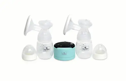 Pompa de san electrica dubla Lorelli Daily Comfort, LED touch screen, 3 moduri de functionare, Albastru