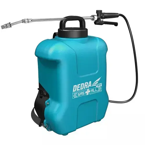 Pompa de stropit Dedra DED6981, 18 V, 16 l, Plastic/Inox (Negru/Turcoaz)