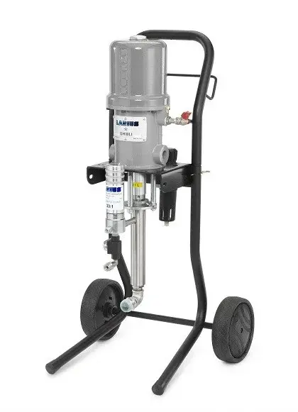 Pompa de vopsit / zugravit AIRLESS Industriala cu Carucior - Complet Echipata - 3L/min - Ghibli SS 40:1