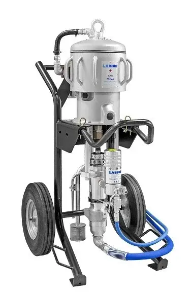 Pompa de vopsit / zugravit AIRLESS Industriala cu Carucior - Complet Echipata - 14L/min - Larius SuperNova SS 45:1