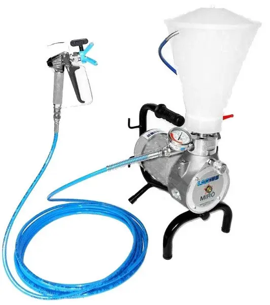 Pompa de vopsit / zugravit AIRLESS Profesionala cu Suport - 1/4", Complet Echipata - 2,2L/min - Larius Miro