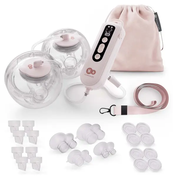 Pompa dublă pentru lapte Kinderkraft - Gentleflow, Pink