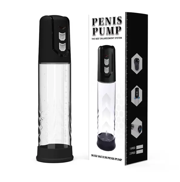 Pompa electrică cu vid B-Series - Penis Pump Suck Vacuum, pentru mărirea penisului, culoare transparentă