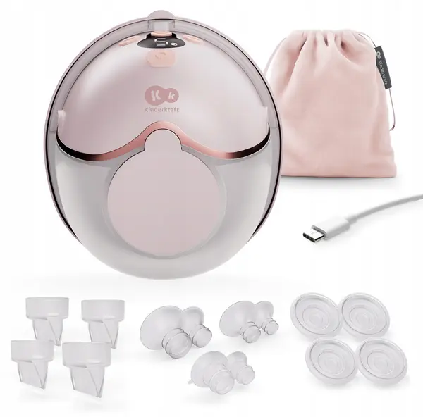Pompă electrică pentru lapte Kinderkraft - Mamaflow, Pink