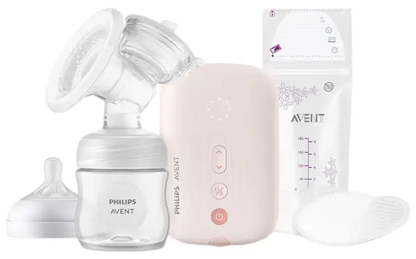 Pompă electrică Philips Avent - Natural Motion + pungi pentru laptele matern, 5 buc.