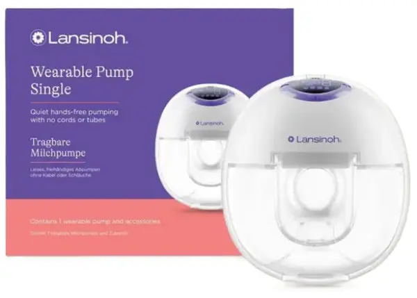 Pompă electrică portabilă pentru sân unică Lansinoh - Solo, Hands-free