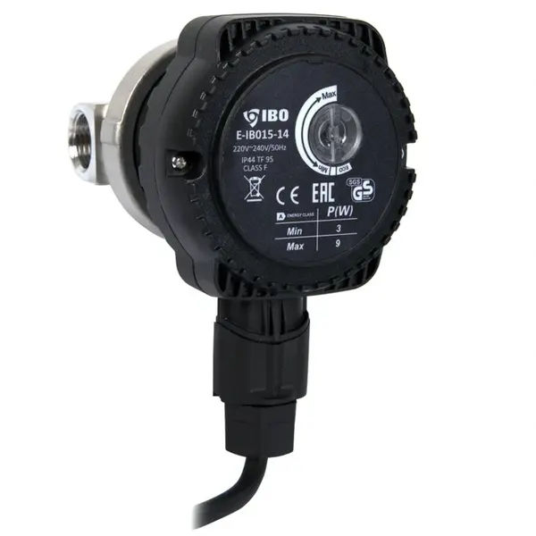 Pompa electronica recirculare apa calda, E-IBO 15-14, 12l/min, 9W, corp otel inox