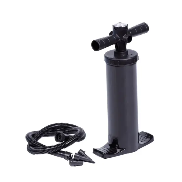 Pompa manual aer cu manometru,H 40 cm, negru