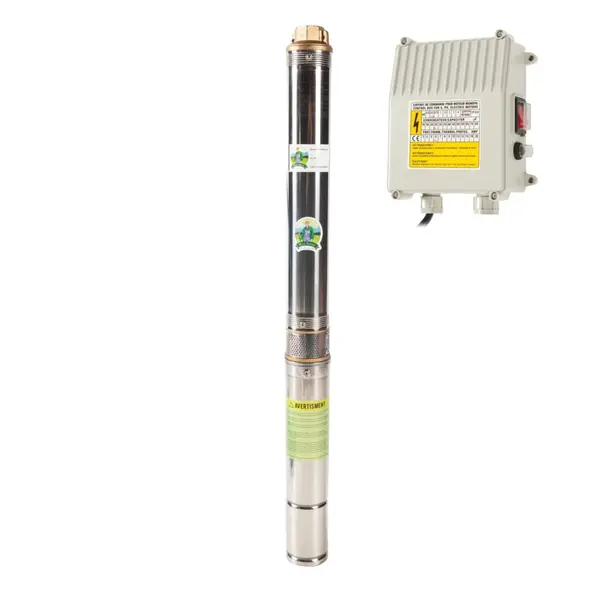 Pompa submersibila, 0.75 kW, debit maxim 3000 l/h, inaltime maxima de pompare 40m, 8 turbine, Micul Fermier