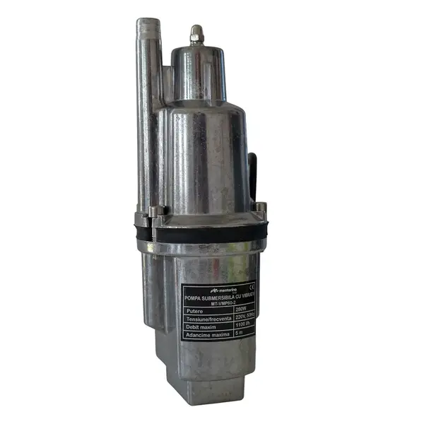 Pompa submersibila cu vibratii MESTERINO TOOLS MT-VMP60-2, 280 W, 1100 l/h, adancime maxima 5 m, cablu 10 m