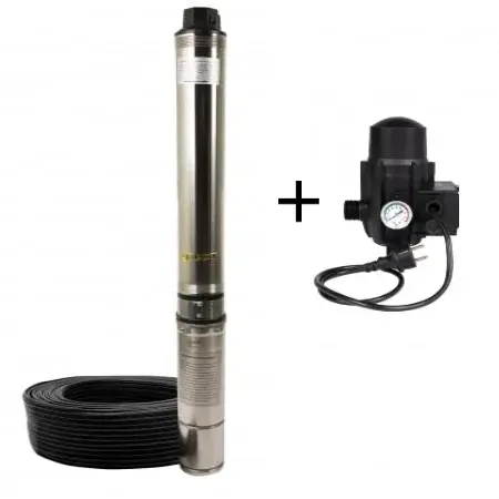 Pompa submersibila de mare adancime, DDT, 4SDM2-16, 2000 W, Inox, 16 turbine + Presostat electronic automat, DDT, LS-4