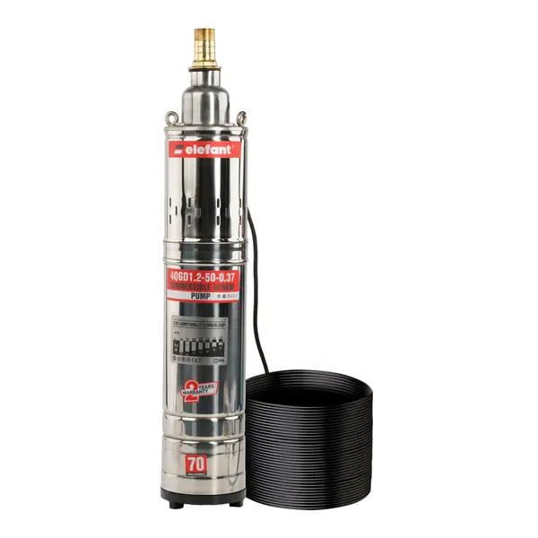 Pompa Submersibila Elefant 4QGD1.2-50-0.37, Lungime cablu 10m, 370 W, 30L/min