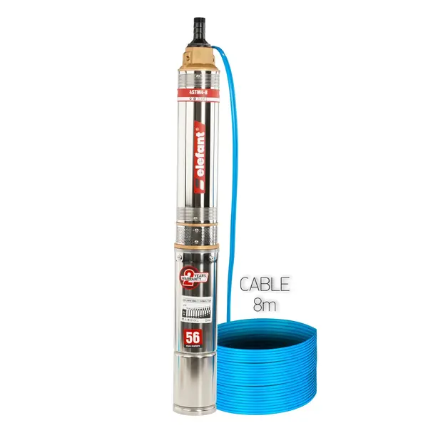Pompa submersibila Elefant, 550W, Debit 3m ³ h, Inaltime max.56m, 8m cablu