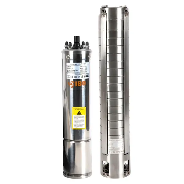 Pompa submersibila inox, IBO Dambat, 4ISP 8-25, 4KW, 240l/min, H-143m, cablu 20m, 380V