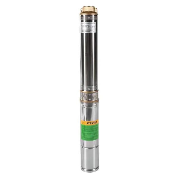 Pompa submersibila Micul Fermier, pentru apa curata, 1.1 kW, debit 6300 l h, inaltime maxima pompare 53 m, 8 turbine