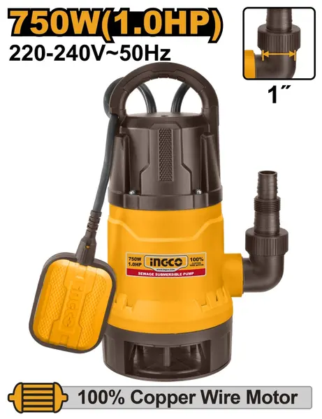 Pompa Submersibila Plastic cu Plutitor 750W