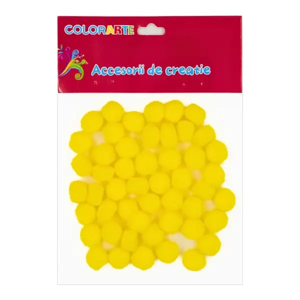 Pompoane cu diametru 10 mm,4 culori ,50 bucati set
