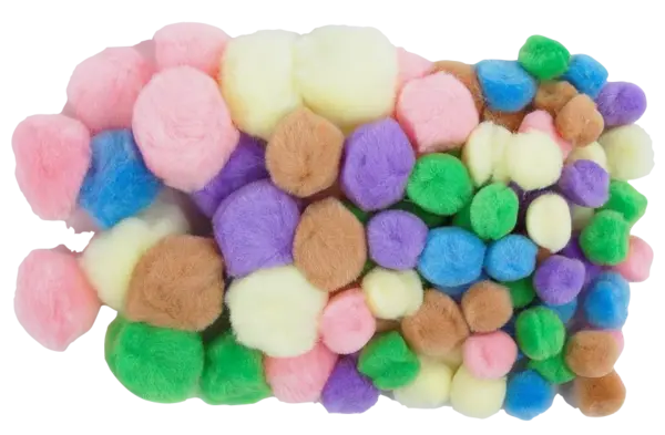 Pompoane Fandy - Fandy - mix, pastel, 78 buc.