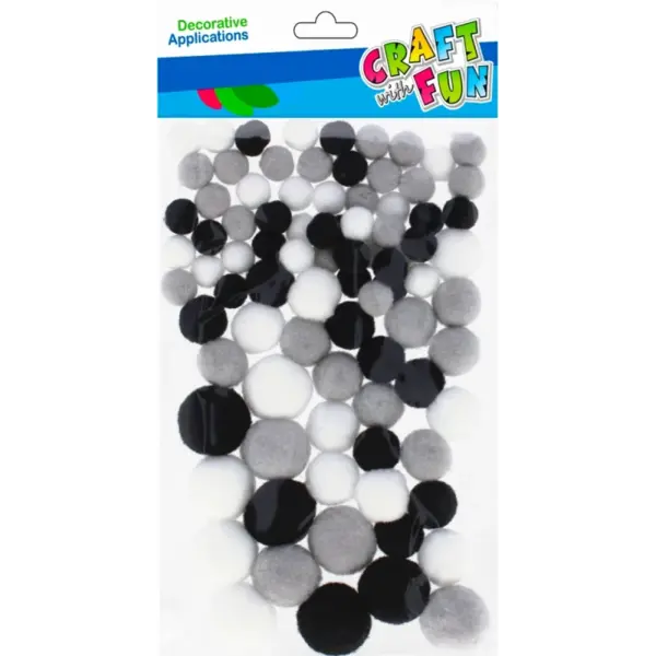 Pompoane pentru activitati senzoriale,diametru 10-20 mm,90 bucati set