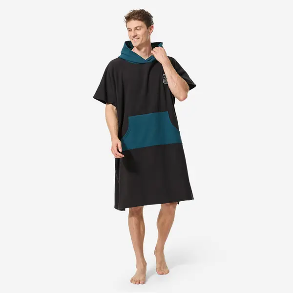 Poncho de baie 500 Negru Adulți
