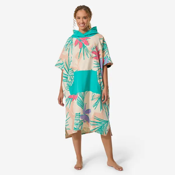 Poncho de baie plajă 500 Lumi Verde Adulți peste 150 cm