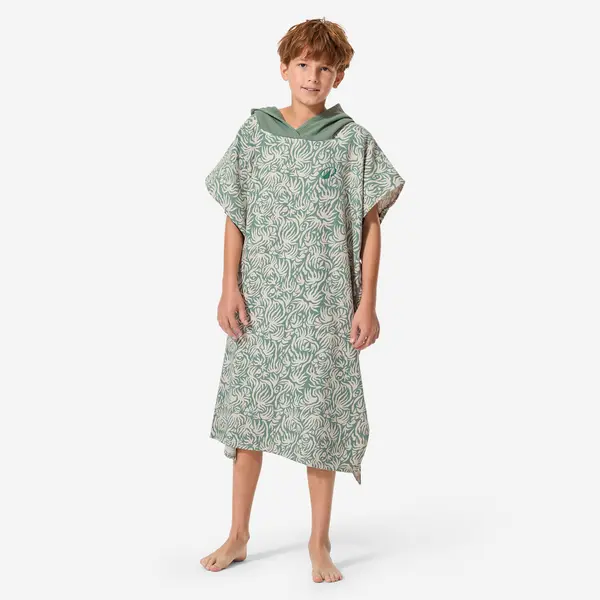 Poncho surf 550 Josh Verde Copii 135-160 cm