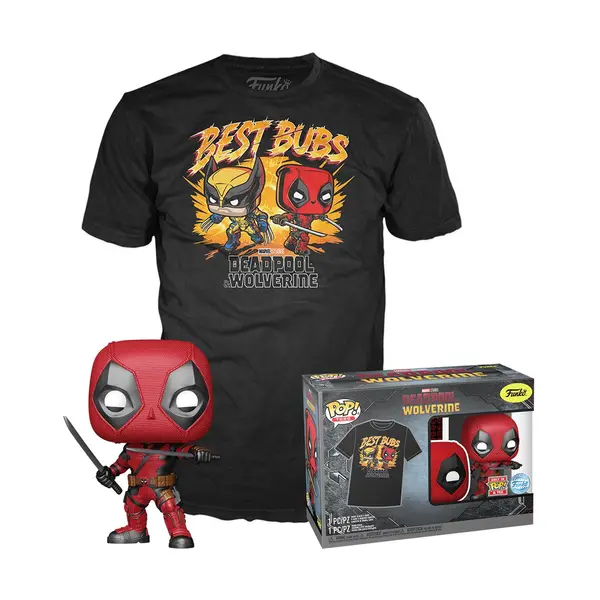 Pop! Deadpool & Wolverine Best Bubs And T Shirt L