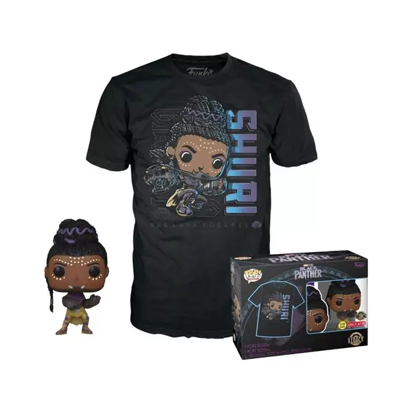 Pop! Marvel Black Panther Shuri Glows In The Dark & T Shirt M