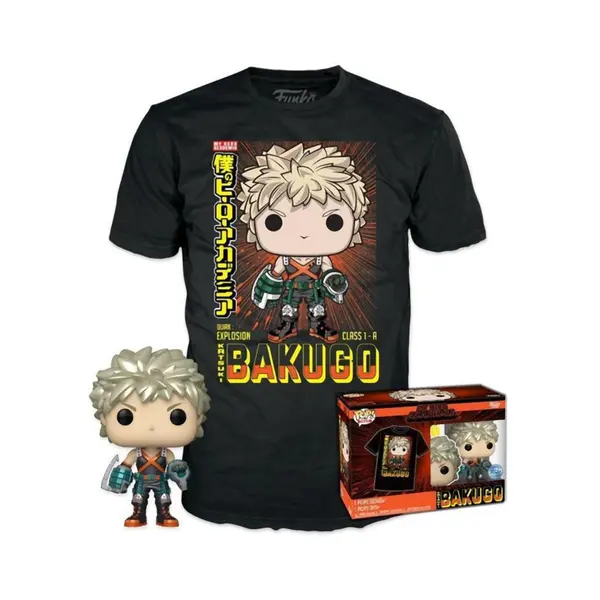 Pop! My Hero Academia Katsuki Bakugo Metallic & T Shirt L
