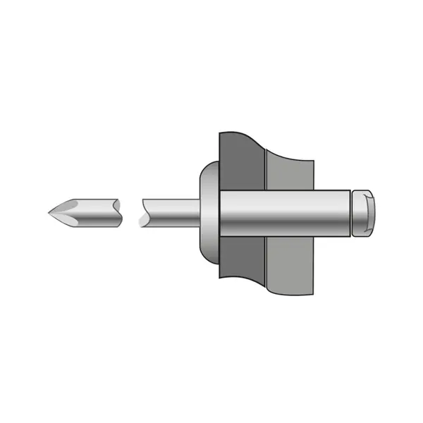 Pop-nituri Cap Bombat Aluminiu - Inox-4 X 12