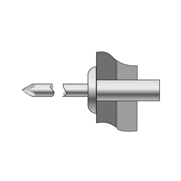 Pop-nituri Etanse Cap Bombat Aluminiu Otel-4.8 X 25