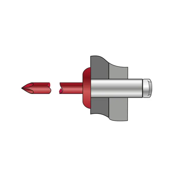 Pop-nituri Standard Cap Bombat Ruginiu Aluminiu Otel-4 X 10 Ral 3009