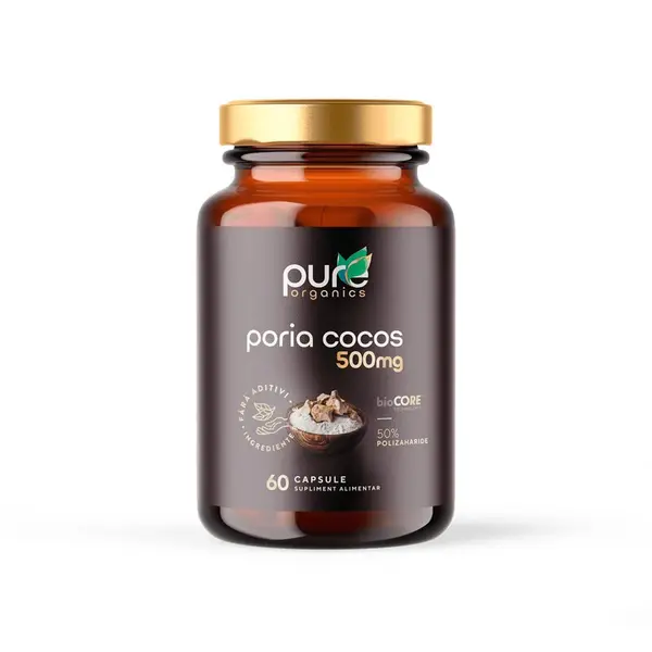 Poria cocos – Drenaj natural - 60cps PureOrganics
