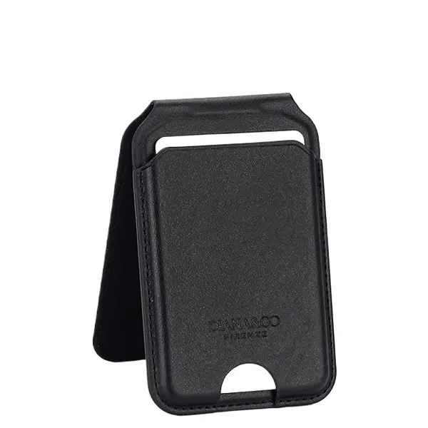 Port card negru cu blocare RFID, Suport ajustabil si Oglinda