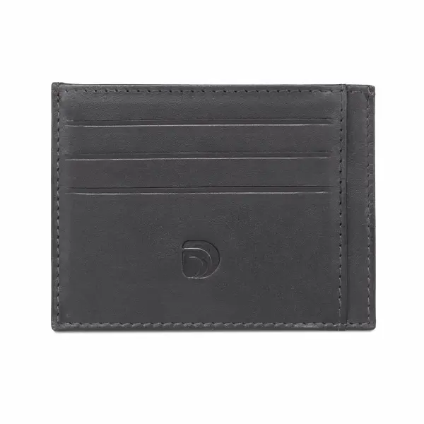 Port card unisex Delis, Achim PT1195, piele naturala, Negru