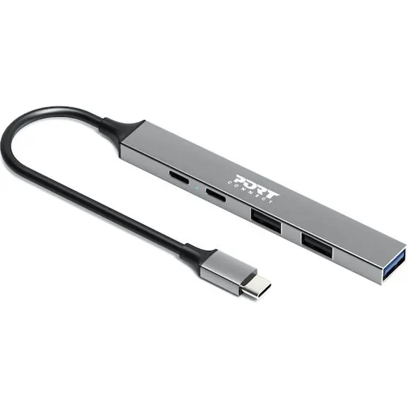 PORT CONNECT Docking Station PORT CONNECT 900163, pentru extindere conectivitate laptop, universal, cu multiple porturi