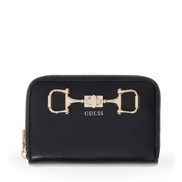 Portmoneu femei Guess Janie negru cu logo frontal 911DPUSWVG9910140N