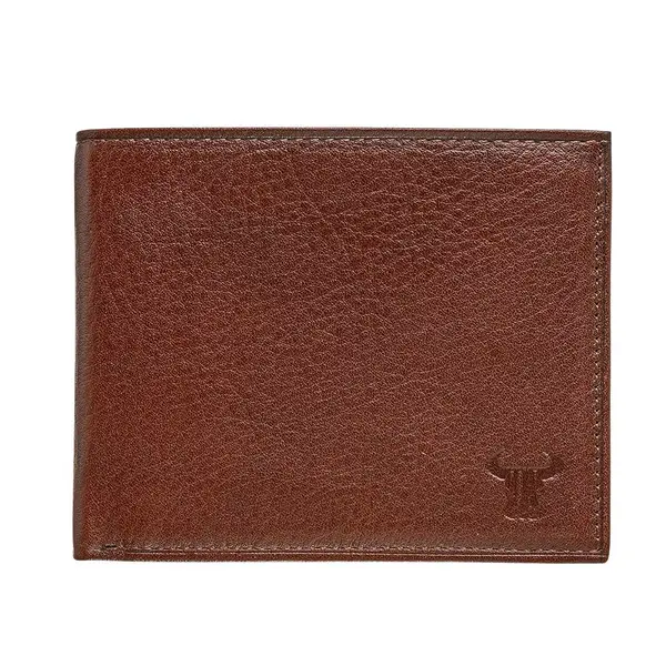 Portofel barbati din piele naturala maro No Line Wallet