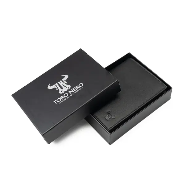 Portofel barbati din piele naturala negru Veres,protectie RFID