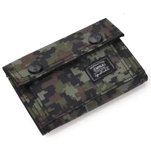 Portofel Barbati, Zamo®, Army, Material Textil, Inchidere Velcro, 5 Compartimente, 13x9x1.5cm, Camuflaj Verde