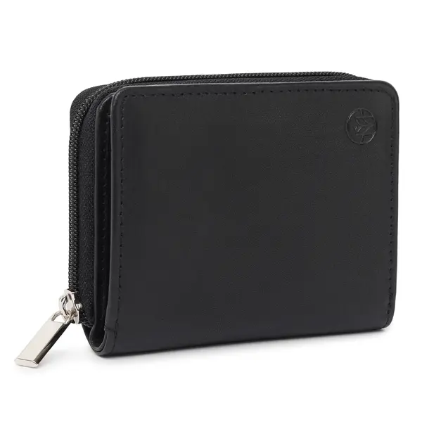 Portofel dama Marquise, Katharine PT1460, piele naturala, Negru