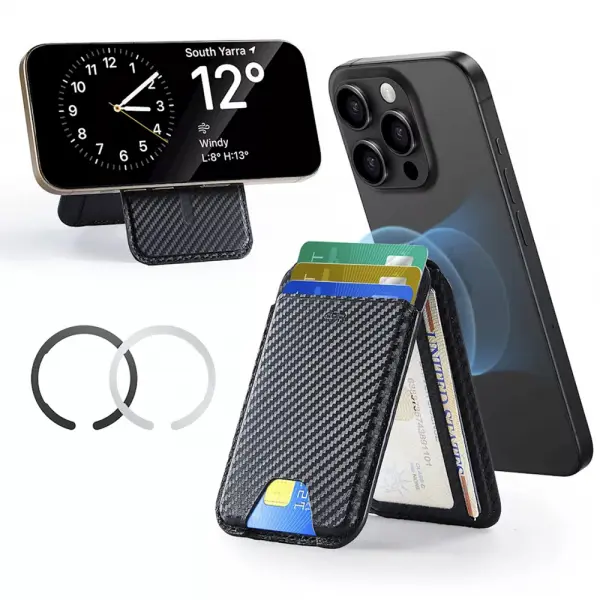 Portofel Magsafe, ESR, Classic Carbon, Negru
